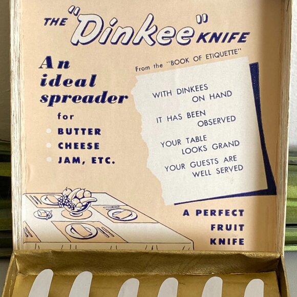 1950's Set Of 6 Vintage Dinkee Knife Spreaders - Picture 5 of 9